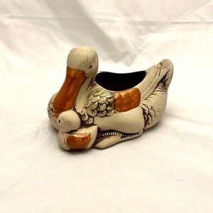 Vintage Ardco Bisque Mother Duck & Baby Planter Vintage EUC, Taiwan
